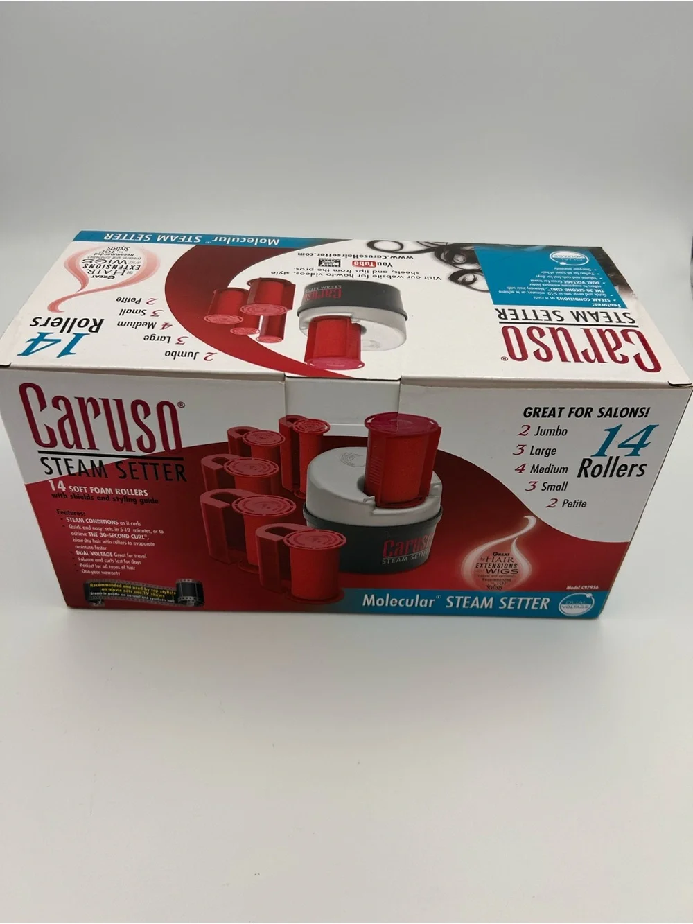 Caruso Molecular Steam Setter 14 Roller Hair Curlers Model C97956 NEW in Box